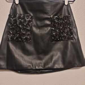 Womans Ramy Brook faux leather skirt